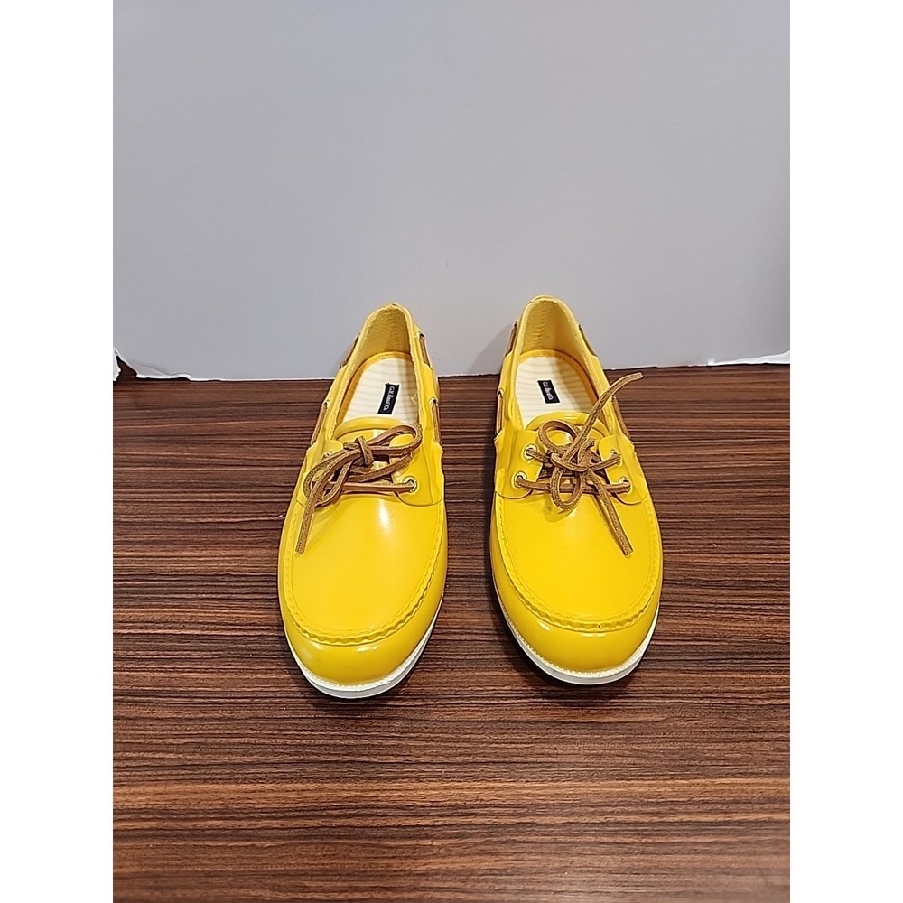 G.H. Bass & Co. Bass-Bay Sz 11 Yellow Slip On Lace Up Oxfords Women's Boat Shoes